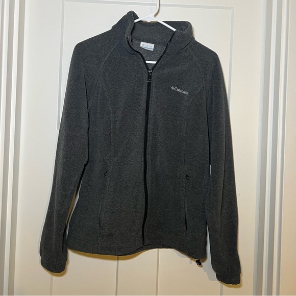 Women's Columbia Fleece Jacket GRAY Zip Up Size Medium - Picture 1 of 10
